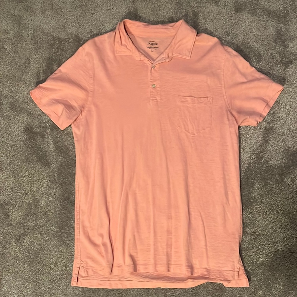 J Crew pink dress shirt polo